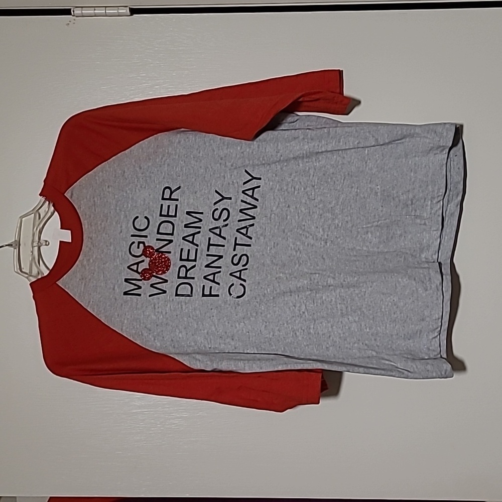 Baseball style t-shirt with Disney Cruise Line boat names plus Castaway Cay